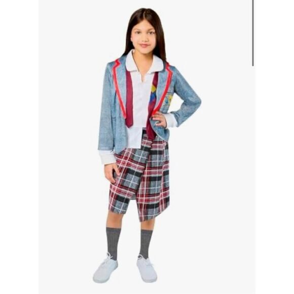 NEW Beetlejuice Astrid Girls Uniform, Shirt, Skirt, Sweater & Tie M 9/10 yrs - Picture 1 of 5